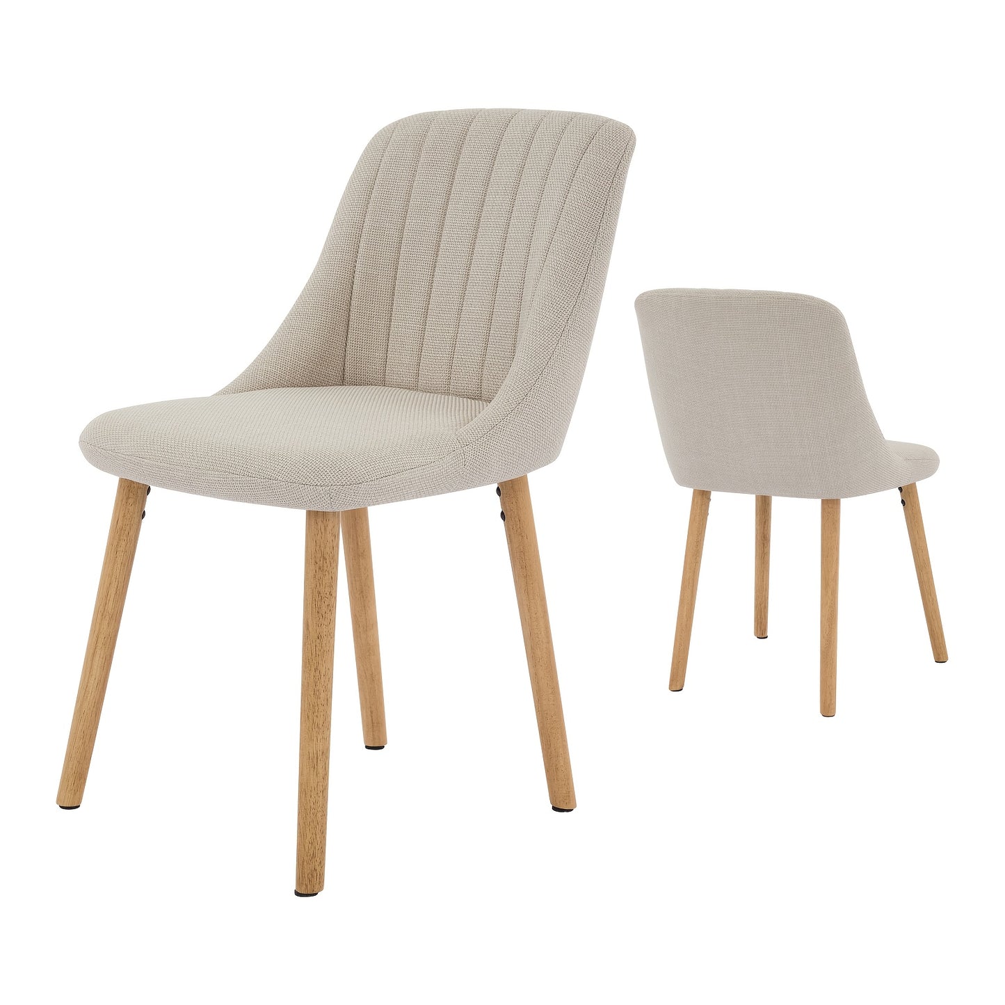 Ergonomische Eetkamerstoel – Armstoel – Zitstoel – Stoelset – Linnen Stoel – Beige Kleur – Ademend Linnen – Eenvoudige Montage