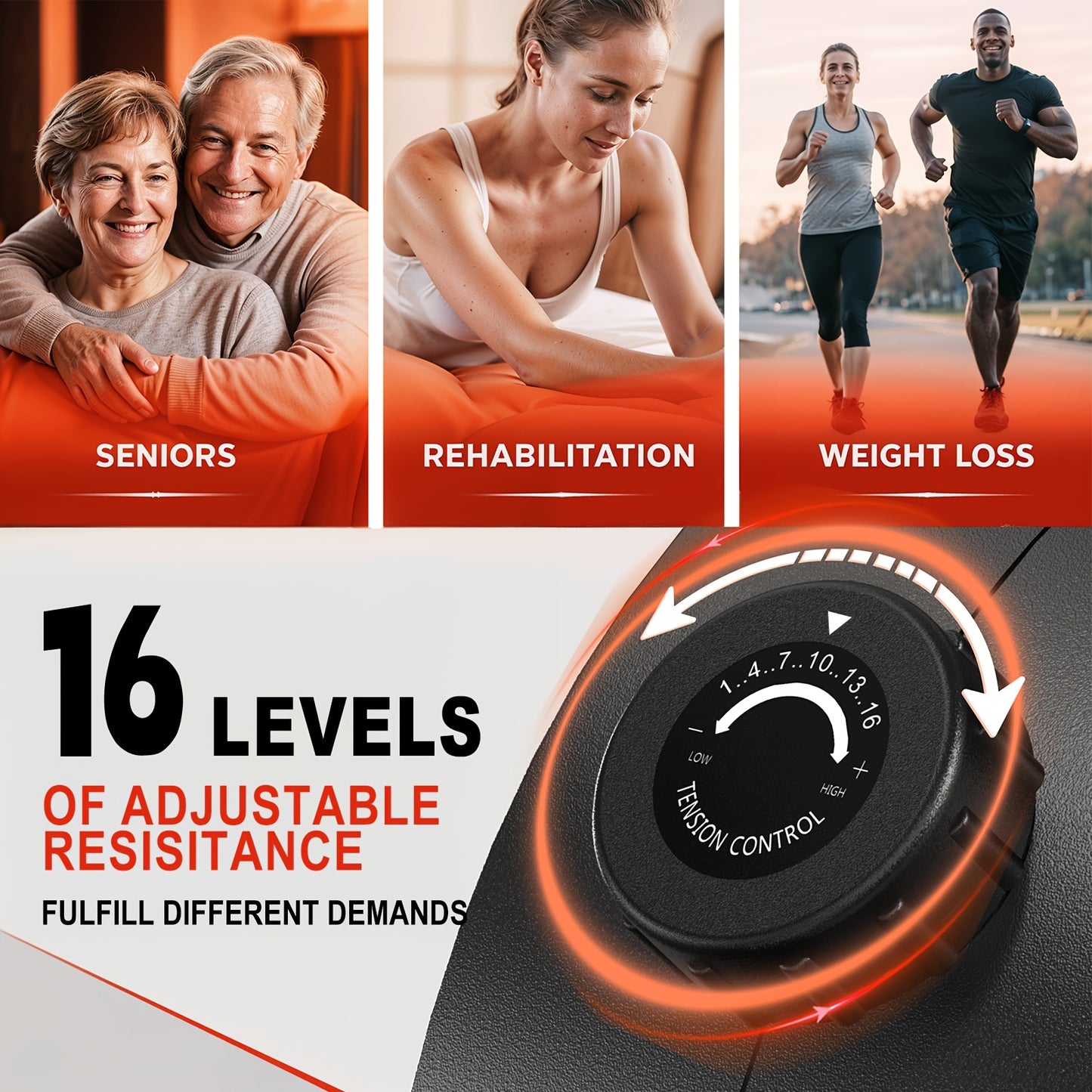 1 Vowvit Magnetic Exercise Bike | Indoor Stationary Cycling Bike with Kinomap App & Heart Rate Monitor, 16-Level Adjustable Resistance, 4KG Flywheel, Stainless Steel Frame, Belt Drive System, Uncharged Power Mode, Suitable fo