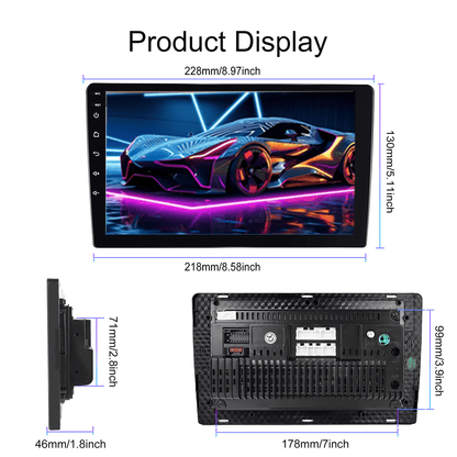 Autoradio – Auto Radio – 2 DIN Radio – Android Autoradio – CarPlay Radio – 9 inch touchscreen – Draadloze CarPlay & GPS navigation – Inclusief Achteruitrijcamera
