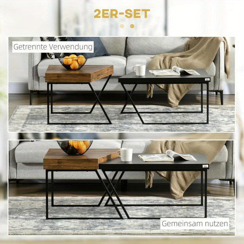 Salontafel – Bijzettafel – Sofa Tafel – Consuletafel – Woonkamertafel – Hardhout en Glas – Volledig Gemonteerd