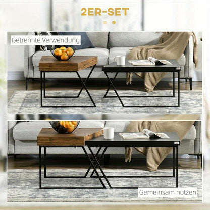 Salontafel – Bijzettafel – Sofa Tafel – Consuletafel – Woonkamertafel – Hardhout en Glas – Volledig Gemonteerd