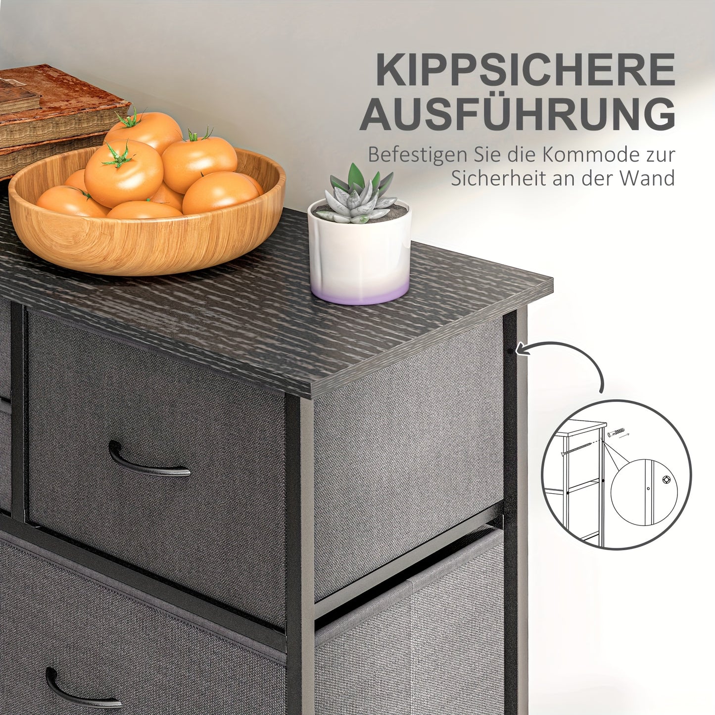 Ladeblok – Ladekast – Opbergkast – Rolcontainer – Archiefkast – Zwart Staal – 10 Lades – Compact & Gemakkelijk Te Monteren
