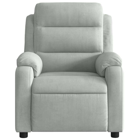 Fauteuil – Relaxstoel – Zetel – Loveseat – Loungechair – Handmatig Verstelbaar – Lichtgrijze Stof