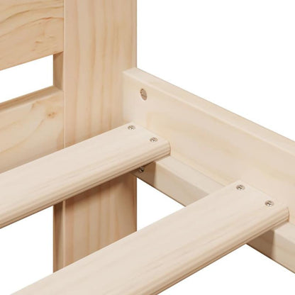 Bedframe – Tweepersoonsbed – Bed – Massief Houten Bed – Houten Ledikant – Dennehouten Materiaal – Geschikt Voor Matras 150x200 Cm – Stevig En Duurzaam