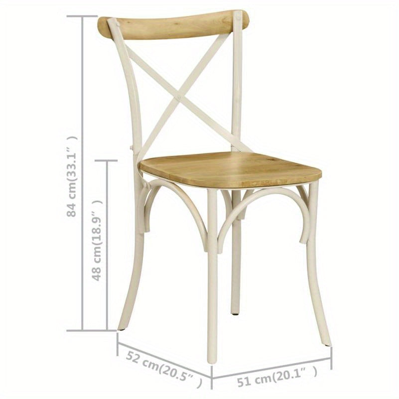Eetkamerstoel – Stoel – Houten Stoel – Designstoel – Eettafelstoel – Set Van 4 – Ergonomisch Comfort – Witte Massief Houten Afwerking