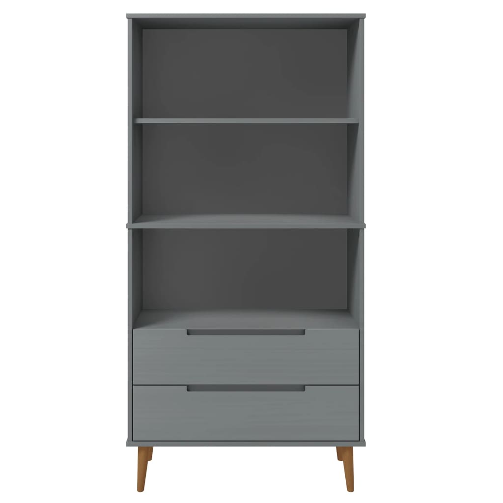 Boekenkast – Boekenrek – Opbergkast – Kantoor Kast – Wandkast – Massief Grenenhout – 85x35x170,5 cm – Scandinavisch Design