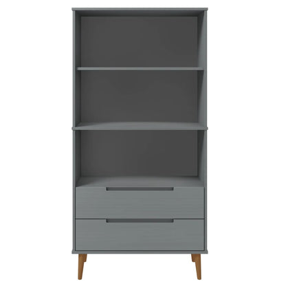 Boekenkast – Boekenrek – Opbergkast – Kantoor Kast – Wandkast – Massief Grenenhout – 85x35x170,5 cm – Scandinavisch Design