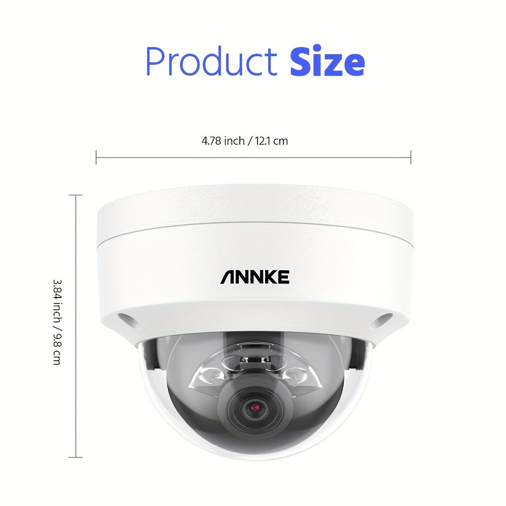 12MP PoE Dome Beveiligingscamera – Bewakingscamera – Camera Voor Buiten – Bewaking Dome – Dome Cam – Mens- en Voertuigdetectie – Kleurennachtzicht Met Spotlight