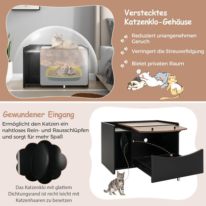 Kattenbakkast – Kattenbak Meubel – Kattenbak Verstopper – Kattenbak Omkasten – Kattenbak Kast Bruin – Uittrekbare Lade – Ventilatie & Privacy