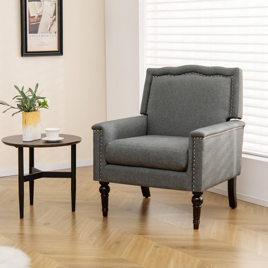 Mid Century Accentstoel – Fauteuil – Lounge Stoel – Relaxstoel – Zithoekstoel – Breed Zitvlak – Zachte Sponsvulling