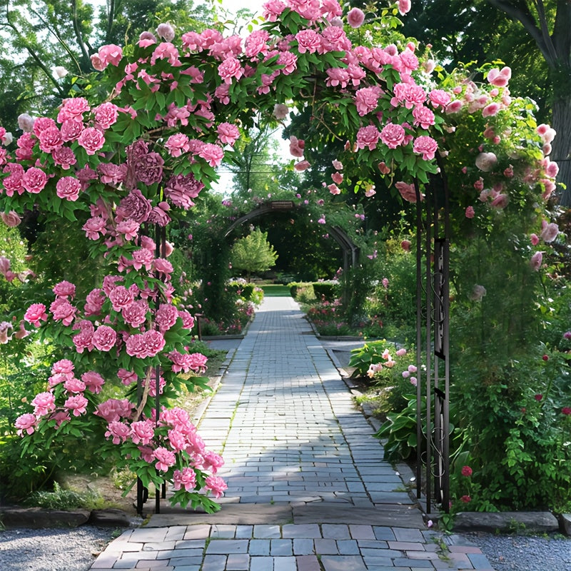 Metalen Tuinboog – Tuinboog Klimrek – Tuinboog Boog – Tuinpoort Boog – Sfeervolle Tuinboog – Weerbestendig Metaal – Geschikt Voor Klimplanten