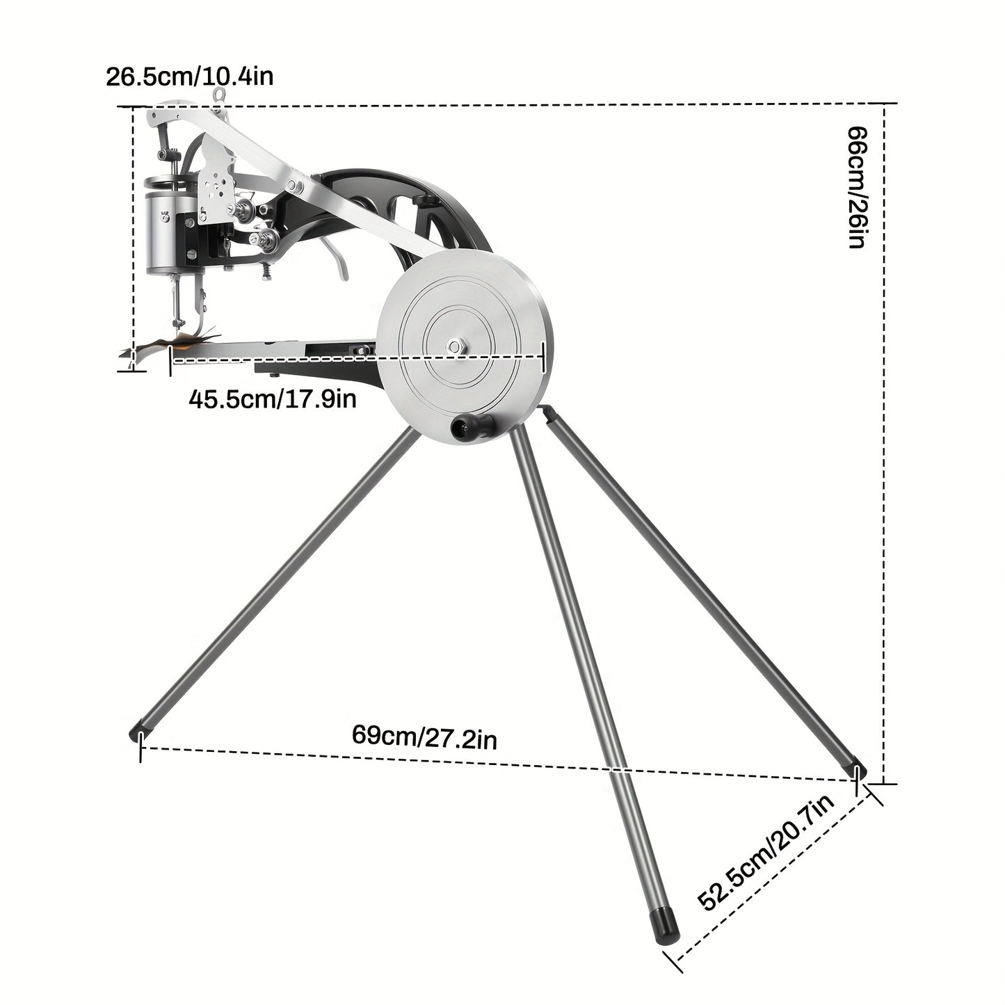 Schoenreparatiemachine – Handnaaimachine – Reparatiemachine – Cobbler Machine – Leren Naaimachine – Stevig IJzeren Frame – Verstelbare Steeklengte Tot 6 mm