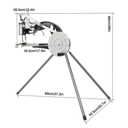 Schoenreparatiemachine – Handnaaimachine – Reparatiemachine – Cobbler Machine – Leren Naaimachine – Stevig IJzeren Frame – Verstelbare Steeklengte Tot 6 mm