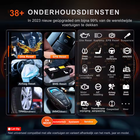 OBD2 Scanner - Diagnosecomputer - Storing Verwijderen - Uitleesapparatuur Auto - Diagnose Auto - Autodiagnosetool - Volledige systeemdiagnose - Globale Versie - Zwart