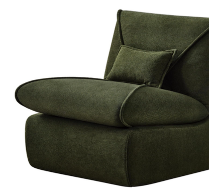 Relaxfauteuil – Fauteuil – Loungechair – Relaxstoel – Zitzak – Ergonomisch Design – Licht Beige Chenille Stof – Traagschuim Comfort