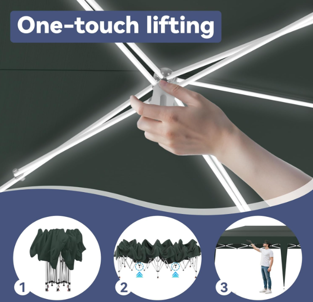 Partytent – Vouwtent – Tuinpaviljoen – Feesttent – Tuintent – 3x6 Meter – Verstelbare Hoogte – Waterdicht Oxford Polyester
