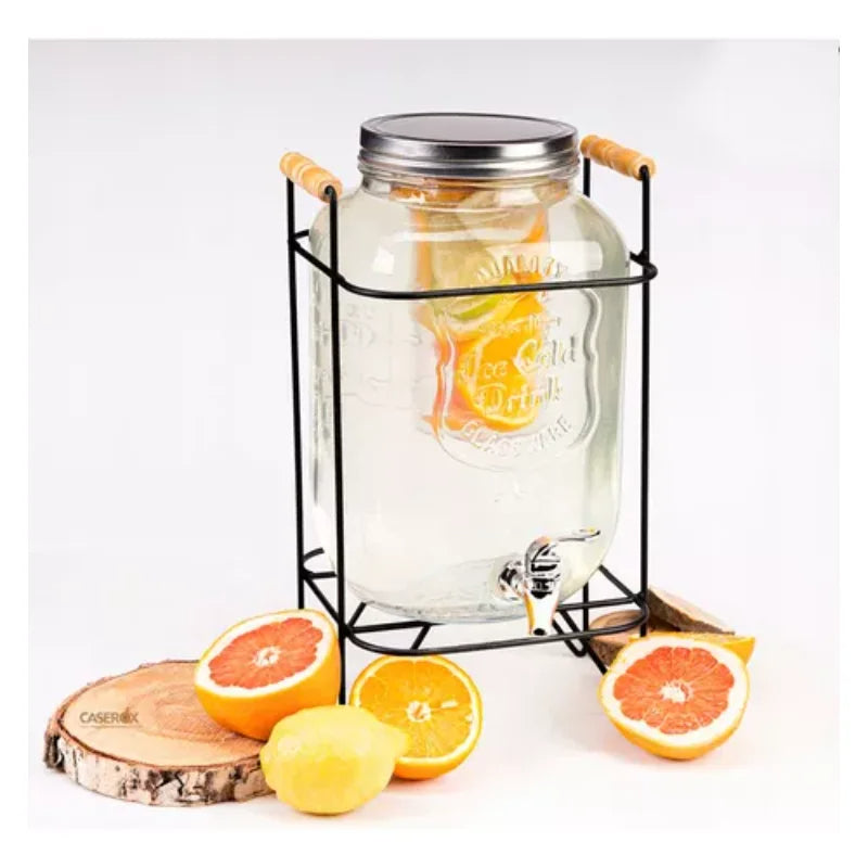 Dispenser - Beverage Dispenser - CSX and Organization Dispenser - Glass Beverage Dispenser - 8L - Transparent White