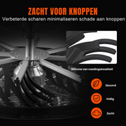 Leaf Trimmer - Rotary Mowers - Cordless - Manual Top Trimmer - with Stainless Steel Blades - for Twisted Spin Cut Clear Dome - Silver