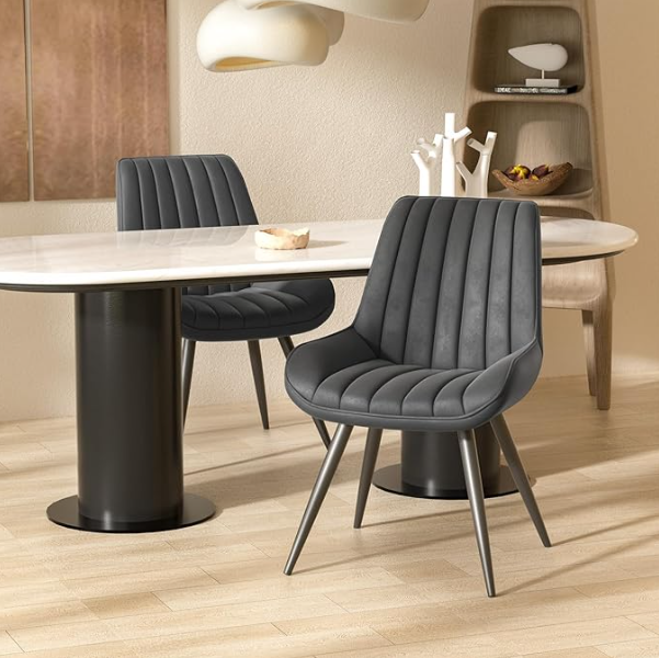 Eetkamerstoel – Stoel – Kuipstoel – Keukenstoel – Dining Chair – Set Van 6 – Ergonomisch Design – Memory Foam Zitting