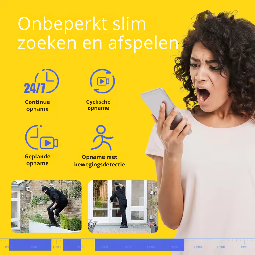 Beveiligingscamerasysteem - 4K Ultra HD - 8MP Camera - Tweerichtingsaudio - Openlucht - Bewakingscamera - AI-menselijke detectie - Beveiligingscamera - 4 stuk - Wit - QUORE