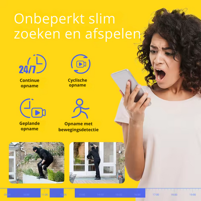 Beveiligingscamerasysteem - 4K Ultra HD - 8MP Camera - Tweerichtingsaudio - Openlucht - Bewakingscamera - AI-menselijke detectie - Beveiligingscamera - 4 stuk - Wit - QUORE