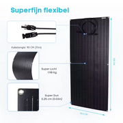 JingYangPV - Zonnepaneel - Waterdicht - Flexibel zonnepaneel - Monokristallijn silicium - Voor thuissysteemkits RV Boot Auto - 4x110W ETFE-paneel - Zwart