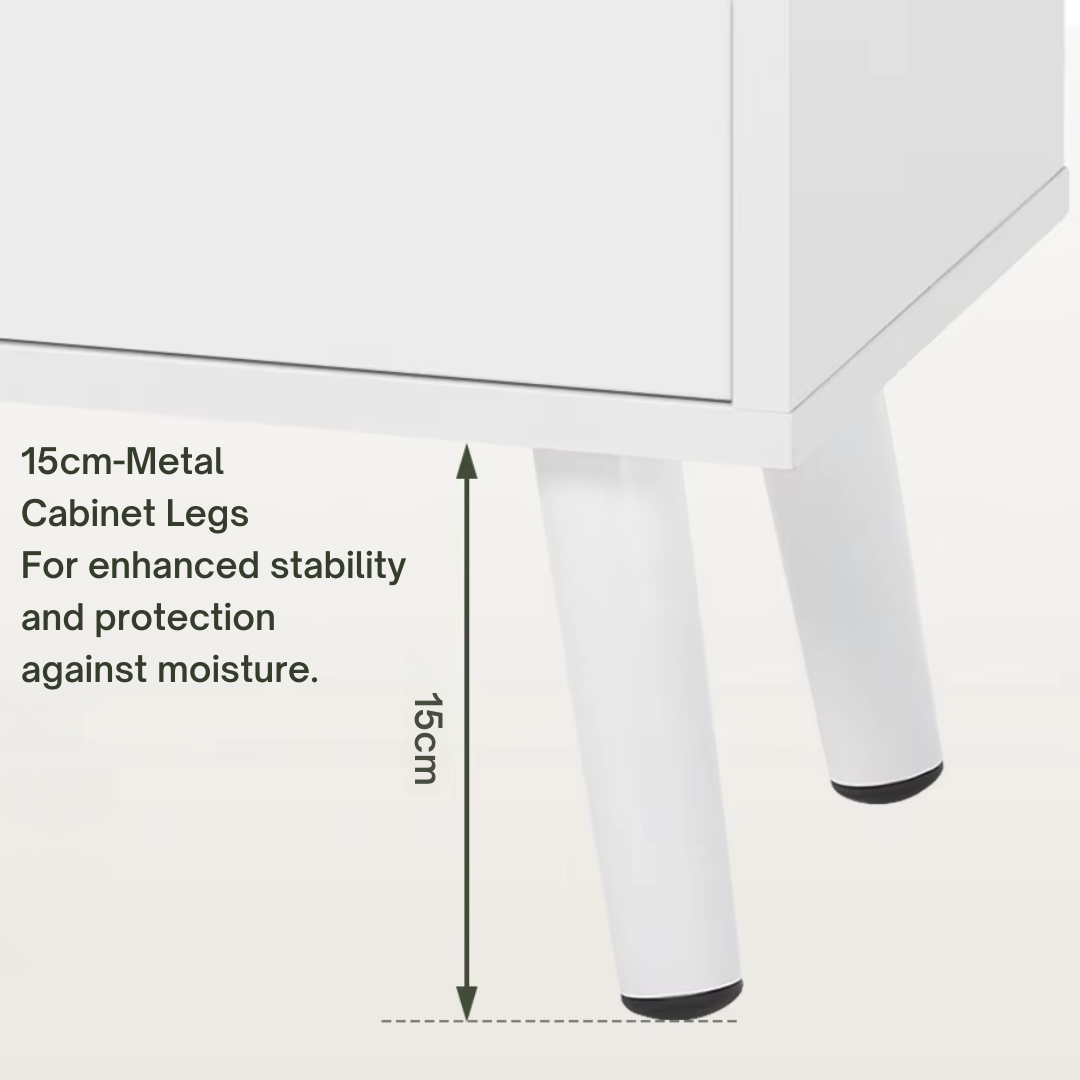Wastafelmeubel 60x30x60,5 cm – Badkamerkast Onder Wastafel met Uitsparing – Wastafel Onderkast – Ruimtebesparend & Modern Design - Witte