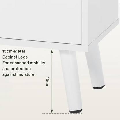 Wastafelmeubel 60x30x60,5 cm – Badkamerkast Onder Wastafel met Uitsparing – Wastafel Onderkast – Ruimtebesparend & Modern Design - Witte