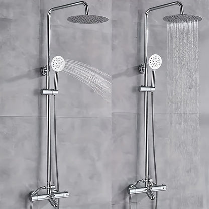 Thermostatische Regendouche – Douchekop – Doucheset – Handdouche – Regenkraan – Messing Chroom – 25,4 cm Diameter – Temperatuurregelaar 20-50℃