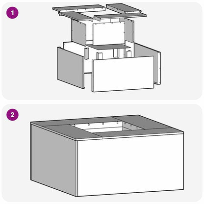 Heavy-Duty Metal Fire Pit - Outdoor Fireplace with Built-in Lighter, 60x60x30cm Rectangular Fire Pit for Patio, Deck, Backyard, Fire Pit for Camping