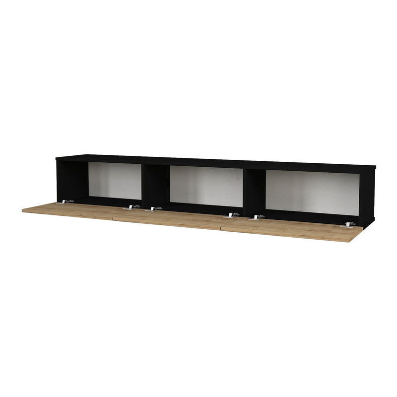 TV Meubel – TV Kast – Televisiekast – Meubel – Media Meubel – Zwevend Ontwerp – 180x31x29,5 cm – Wit Spaanplaat