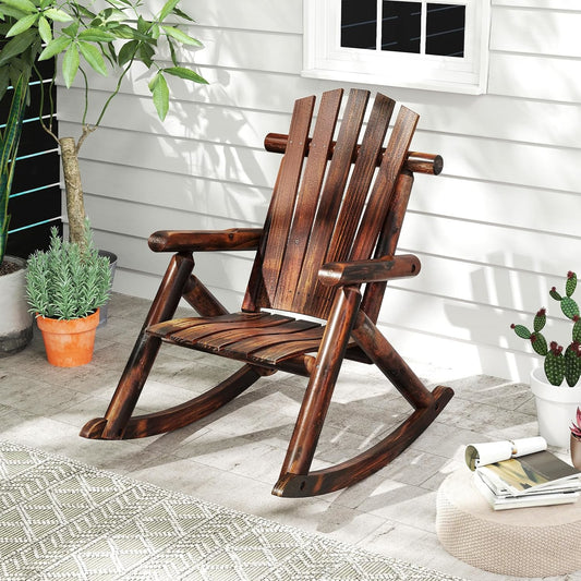 Houten Schommelstoel – Buitensstoel – Adirondack Stoel – Veranda Stoel – Tuinstoel – Ergonomisch Ontwerp – Duurzaam Hout