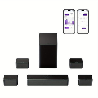 7.1 Surround Sound System – Home Cinema Set – Soundbar – TV Speaker – Dolby Atmos Systeem – Draadloze Subwoofer – 460W Krachtig Geluid