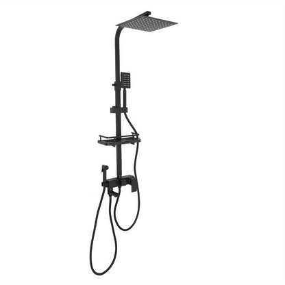 Doucheset – Douchekraan – Regendouche – Handdouche – Glijstang – Thermostatisch – Koperen Kern – Verstelbare Hoogte 73-116 cm