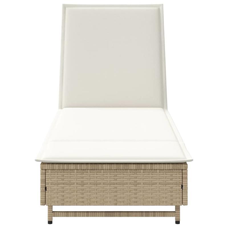 Ligstoel – Ligbed – Relaxstoel – Buitenstoel – Ergonomisch Design – Gerecycled Houten Frame – Weerbestendig Vlechtwerk