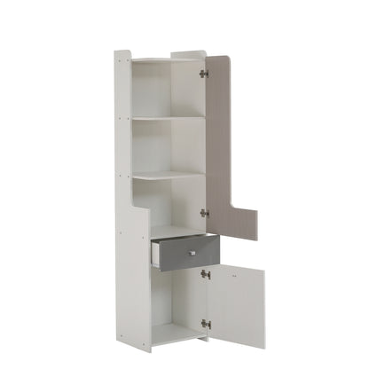 Boekenkast – Opbergkast – Vakkenkast – Kast – Dressoir – Meturen & Lades – Metalen Constructie – Compact Verticaal Design – 68,5 cm Hoog – 45 kg Draagvermogen