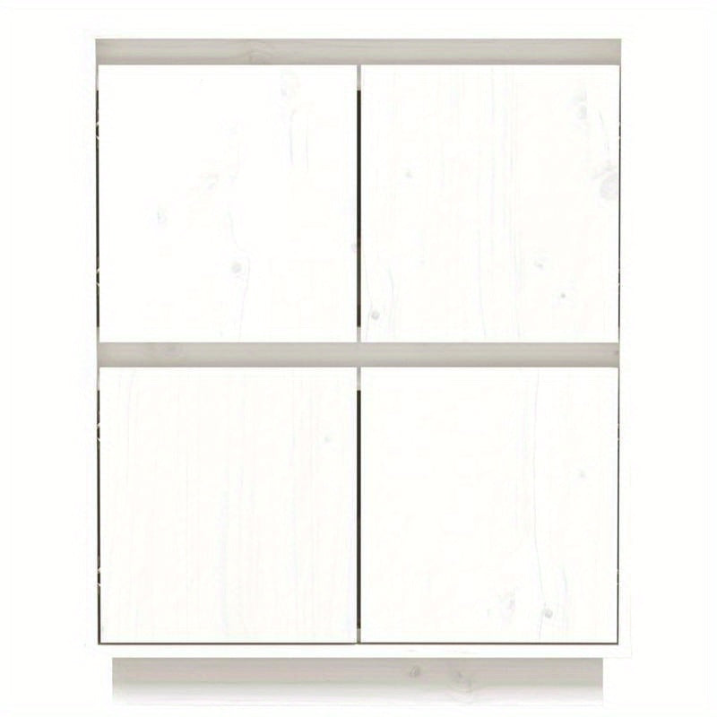 Sideboard 60x34x75cm massief grenenhout wit