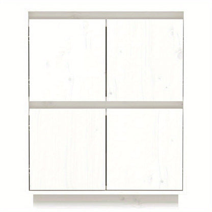 Sideboard 60x34x75cm massief grenenhout wit