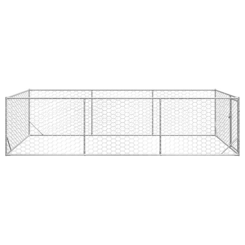 Hondenhok – Hondenhuis – Hondenkennel – Hondenhuisje – Hondenbench – Verzinkt Staal – Ruime 2x4x1m Deur