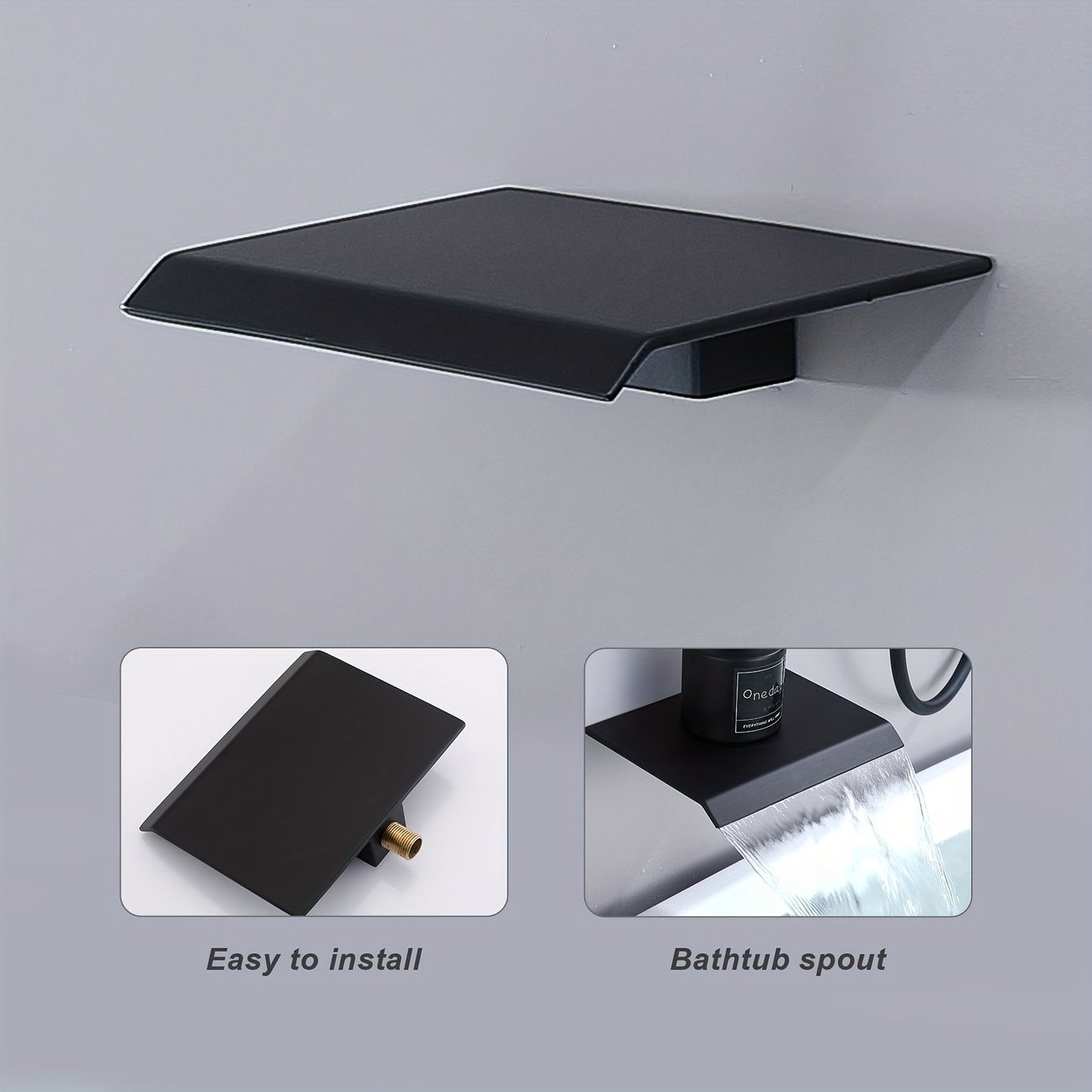 Concealed shower set with shower head for bathtub and shower system