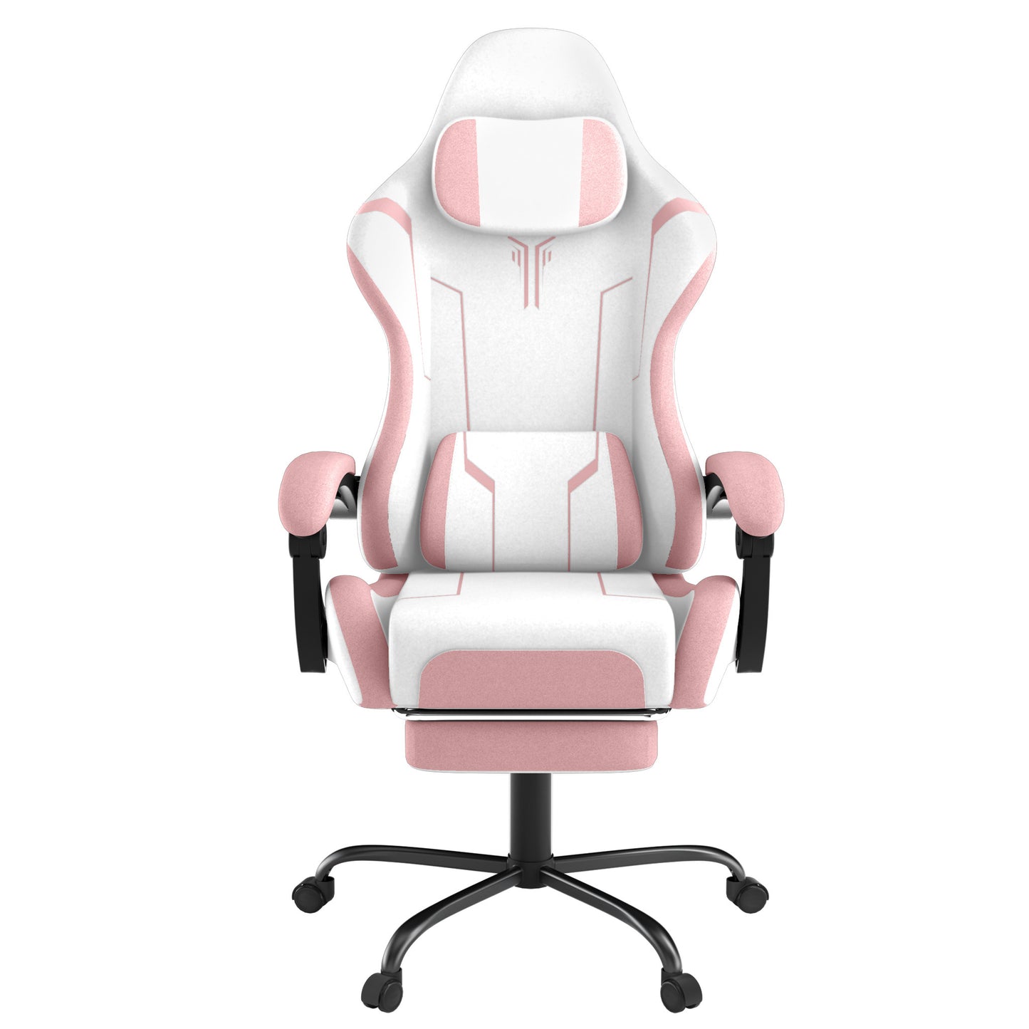 Ergonomic Gaming Chair with Massage Function - Adjustable Height, 135° Tilt, Lumbar Support, Headrest, Armrests & Footrest - White & Black Modern Design, Steel Frame, PU & Upholstery, 150kg Load Capacity, Sleek Office Furnit