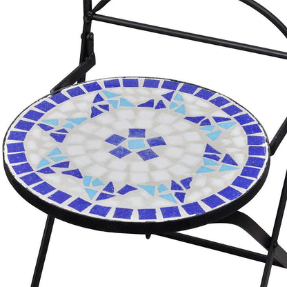 Bistro Stoelen – Balkon Stoelen – Tuinstoelen – Inklapbare Stoelen – Keramiek Zitting – Gepoedercoat Stalen Frame
