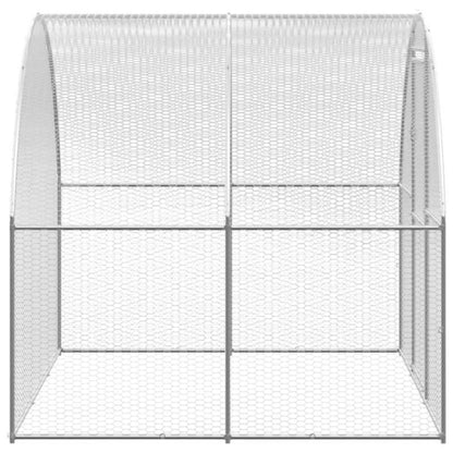 Galvanized Stainless Steel Poulailler dFTextérieur 3x4x2m - Durable Outdoor Pet Habitat with Arched Design, Ventilation Grills & Weather-Resistant Construction for Small Animals, Small Animal Shelter, Ventilated Pet House, S