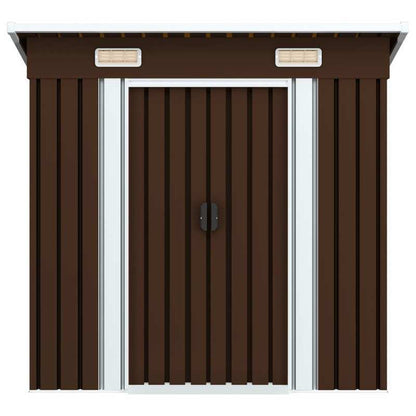 Tuinhuisje – Tuinschuur – Berging – Opberghok – Gereedschapsschuur – Gegalvaniseerd Staal – Koperkleurig Dak – Ventilatiegaten – 194x121x181 cm – Duurzaam – Roestbestendig