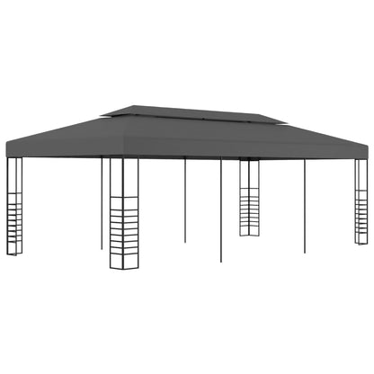 Paviljoen – Tuinoverkapping – Partytent – Schaduwdoek – Zonnescherm – Ruim 3x6 Meter – Stalen Frame Met Waterafstotend Dak