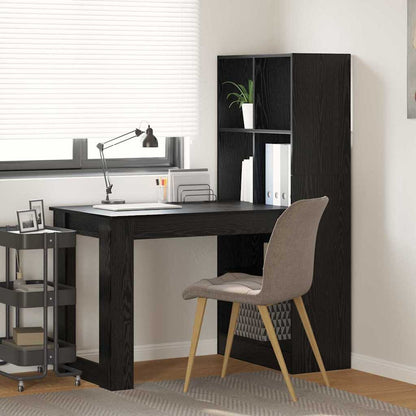 Bureau – Bureautafel – Werktafel – Computertafel – Schrijftafel – Zwart Eiken – Krasbestendig – Met Opbergruimte
