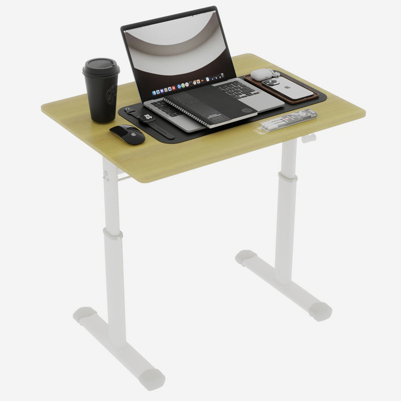 Verstelbaar Bureau – Zit- Sta Bureau – Werkplek Tafel – Studie Bureau – Compact Bureau – Handmatig Verstelbaar – Houten Blad 60x80 cm