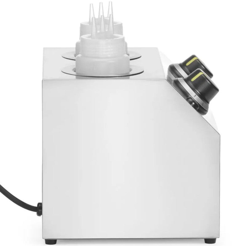 Sauzenwarmer – Sausverwarmer – Thermo Sauzenhouder – Elektrische Sausflesverwarmer – Dubbele Sausverwarmer – 2 Verwarmingszones – RVS Behuizing – Instelbare Temperatuur 30-65°C