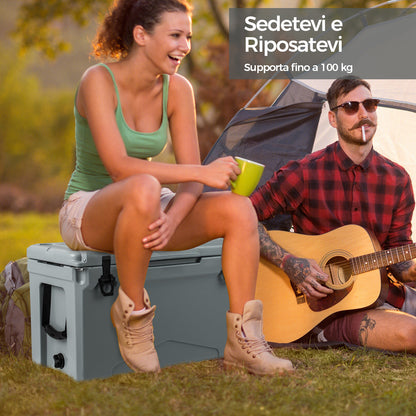 Koelbox – Frigobox – Picknickkoeler – Campingkoelbox – Hardcase Koelbox – 50 Quart – Rotomolded LLDPE – 5-7 Dagen Koelcapaciteit – Lekvrij Met Bekerhouders & Flesopener