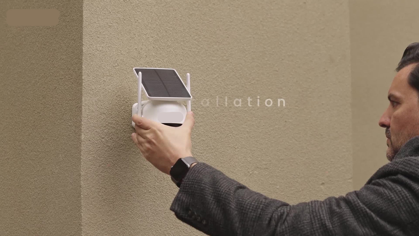 Draadloze Beveiligingscamera – Zonne-energie Camera – Outdoor Camera – 2K Resolutie – 360 Graden Panoramisch Zicht – Helder Kleurnachtzicht - set van 2 Stuks